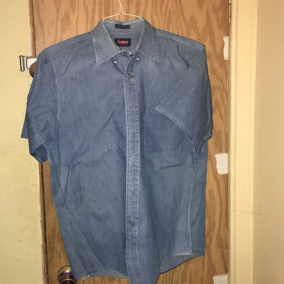 ladies blue jean shirt